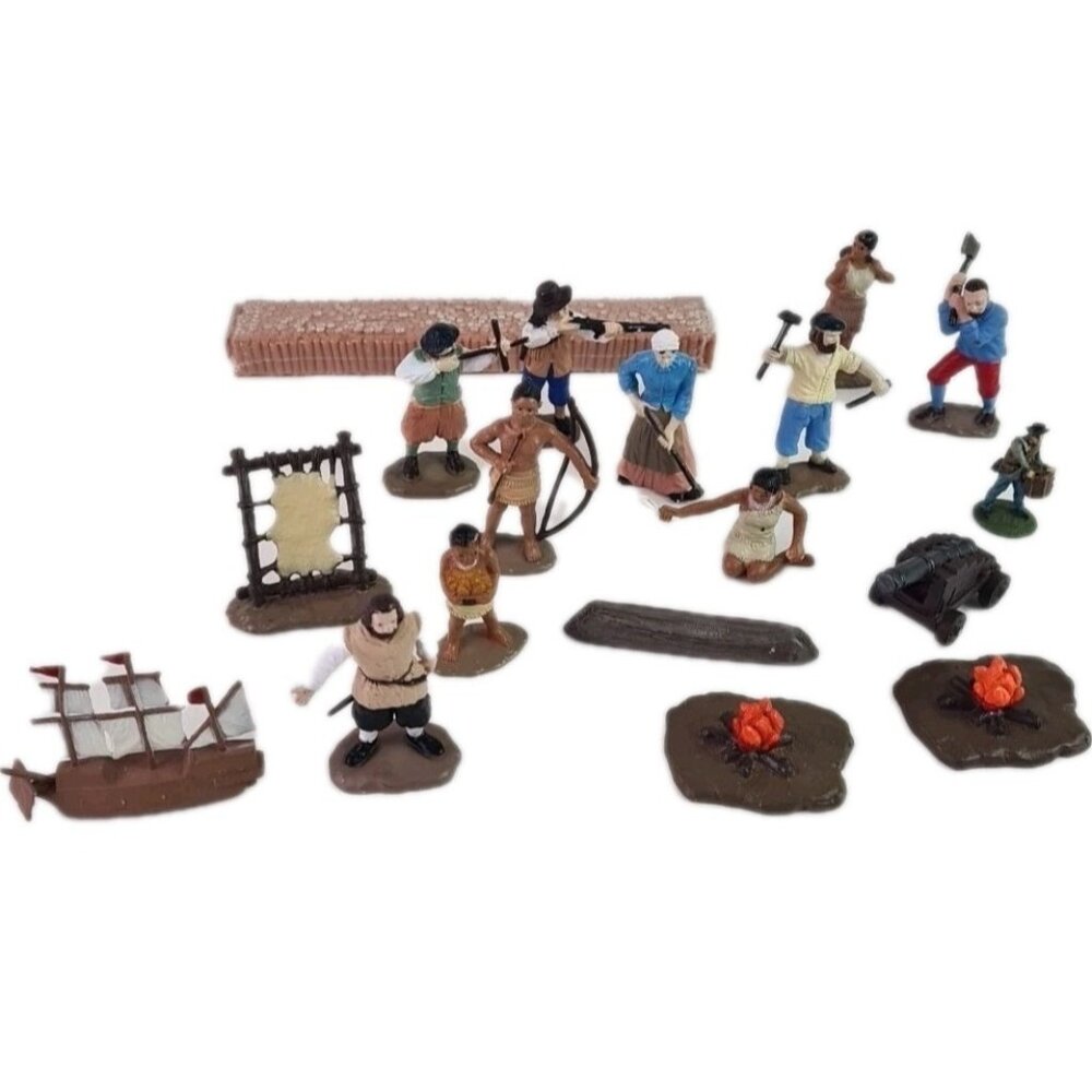 Lot Safari Ltd Figure John Smith Cake Topper Ships Fast Female Settler & More